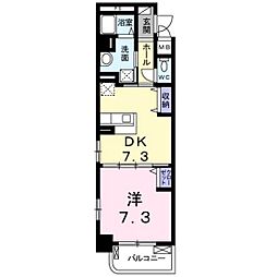 プリマヴェーラ大原 1DKの間取図画像