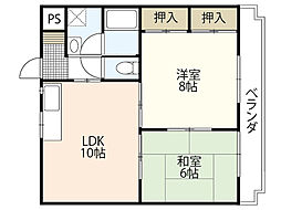 ヴェナール 2LDKの間取図画像