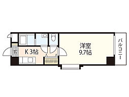 Villa大原駅前 1Kの間取図画像