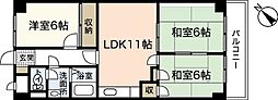 龍本マンション 3LDKの間取図画像