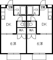 カナディアンおみかどA 1DKの間取図画像