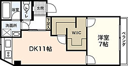 北野ビル 1LDKの間取図画像