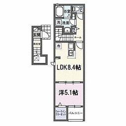 プラムガーデンB 1LDKの間取図画像
