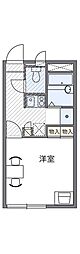 レオパレスVITAE 1Kの間取図画像
