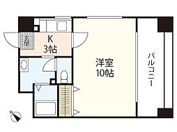 ロアール古市 1Kの間取図画像
