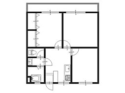 フォレストサイド戸坂 2階3DKの間取り