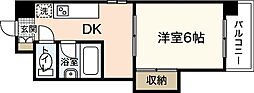 GAGA天満町 5階1DKの間取り