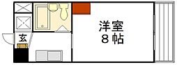 グレース幟町マンション 1Kの間取図画像