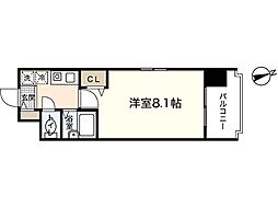 双葉ヒルズ堺町 2階1Kの間取り