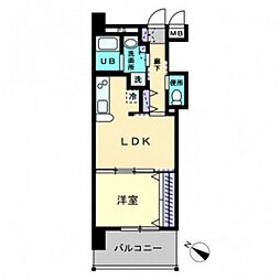 Gran Credo 8階1LDKの間取り