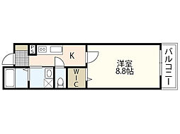 PLEIN　SOLEIL　西原1丁目 1階1Kの間取り