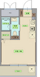 広島高速交通アストラムライン 白島駅 徒歩17分の賃貸マンション 4階1Kの間取り