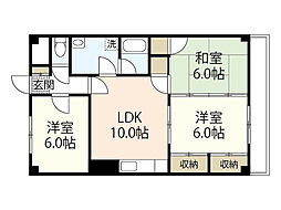 メゾンリュミエール 4階3LDKの間取り