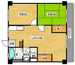 三保マンション 3階2LDKの間取り