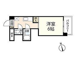 コーポなるかわ 1Kの間取図画像
