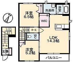 T'sハウス馬木A 2LDKの間取図画像