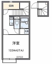 レオネクストせゝらぎ 2階1Kの間取り