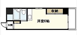 アーバン幟町 5階ワンルームの間取り
