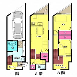 Solana Nishikaniya 1階2LDKの間取り