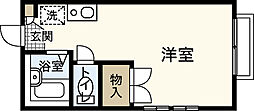 レオパレス松浦 1階ワンルームの間取り