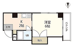 サンクレオアイ 1Kの間取図画像