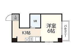 Sビル本川 1Kの間取図画像
