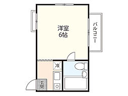 グランコンシェルト 3階1Kの間取り