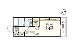 ＧＲＩＴ吉浦 2階ワンルームの間取り