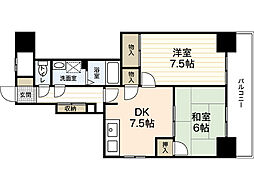 白島好木(こうき)ビル 5階2DKの間取り