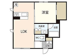 シャーメゾン　ラメール 1階1LDKの間取り