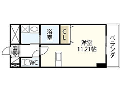 Kafuu　Court　矢賀 9階ワンルームの間取り