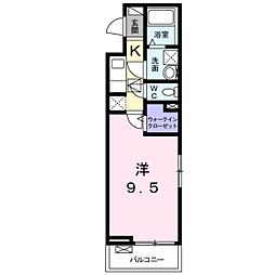 ファインセイバリー 1Kの間取図画像