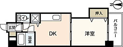 ミッションデルタ 1DKの間取図画像