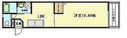 コーディアルグリーン 1Kの間取図画像