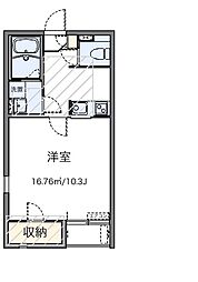 レオネクスト大町東 1Kの間取図画像