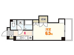 K'sB祇園 1Kの間取図画像