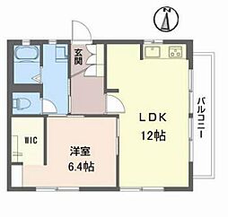 アンテス井口 1LDKの間取図画像