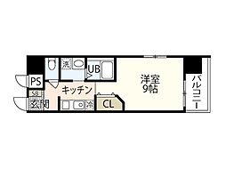 アクアシティ本川町 1Kの間取図画像