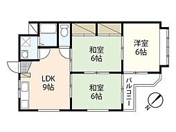 コーポねずみや 3LDKの間取図画像