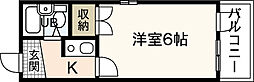 レジェンド舟入幸町 1Kの間取図画像