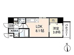 S-RESIDENCE宇品5丁目2 1LDKの間取図画像