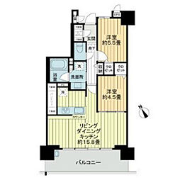 サーパス大州グランビューレジデンス 2LDKの間取図画像