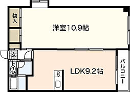 ハイコート秀 1LDKの間取図画像
