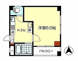 セブンビル 1Kの間取図画像