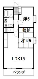 シティコーポ西条 2LDKの間取図画像