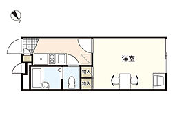 レオパレスメルベーユ 1Kの間取図画像