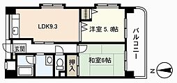 ルーヴル楠木 2LDKの間取図画像