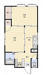 Hottie 2DKの間取図画像