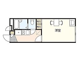 レオパレスメゾン春風 1Kの間取図画像