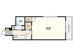 ロワジールY 1Kの間取図画像